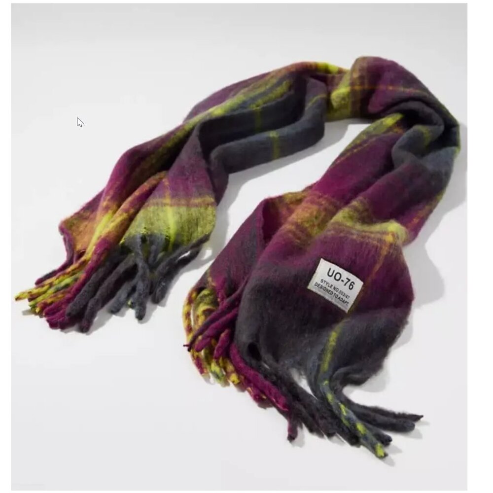 Urban Outfitters Multicolor Plaid Scarf
